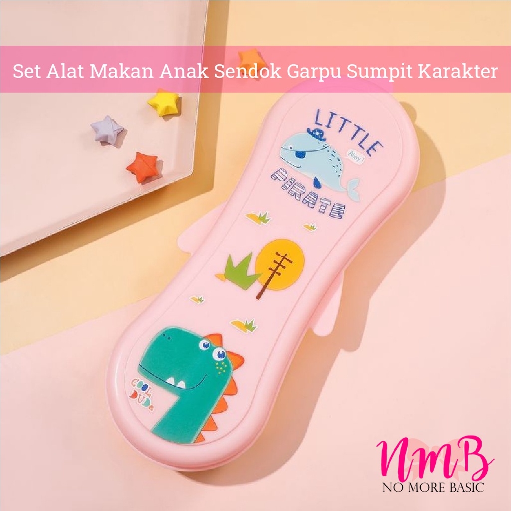 Set alat makan anak sendok garpu sumpit karakter