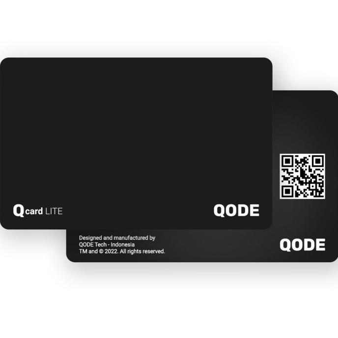 Qcard Lite (Black) kartu nama digital dengan customized web page