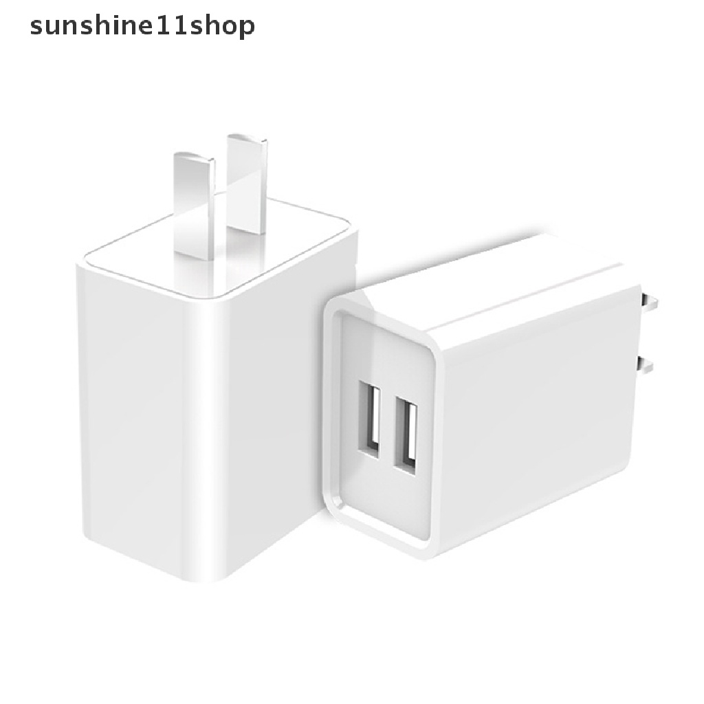 Sho Universal Travel 5V 2A Dual USB AC Dinding Rumah Charger Power Adapter US/EU Plug N