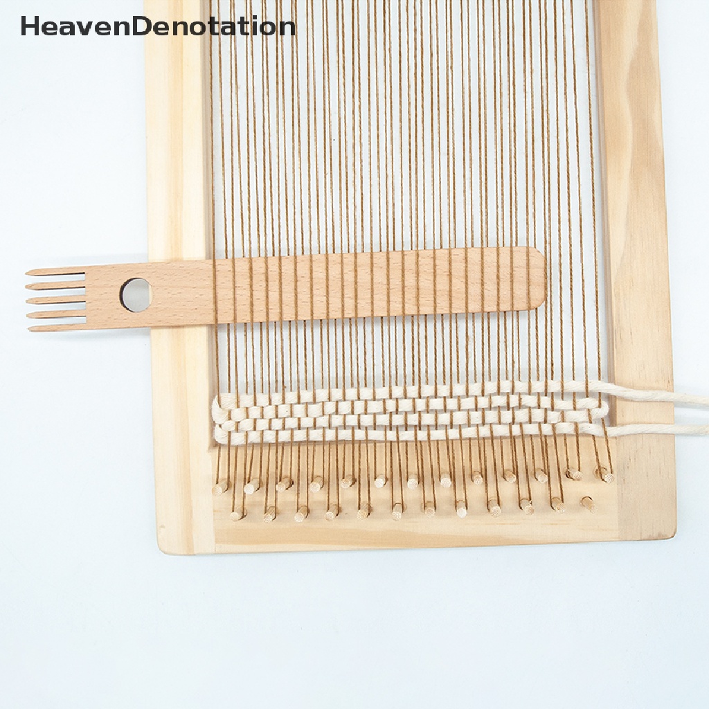 [HeavenDenotation] 5pcs/6pcs/9pcs Tenun Loom Tools Set Kayu Rajutan Crochet Hadiah Untuk Anak-Anak Log Benang Mewarnai Mesin Set Aksesori Kecil HDV