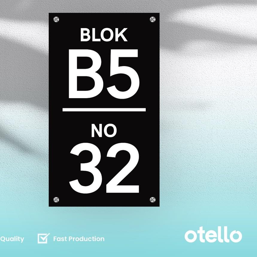 ❅ Nomor Rumah Akrilik Otello NRM 21 Papan Nomer Alamat Rumah No Acrylic Minimalist Modern Unik Kusto