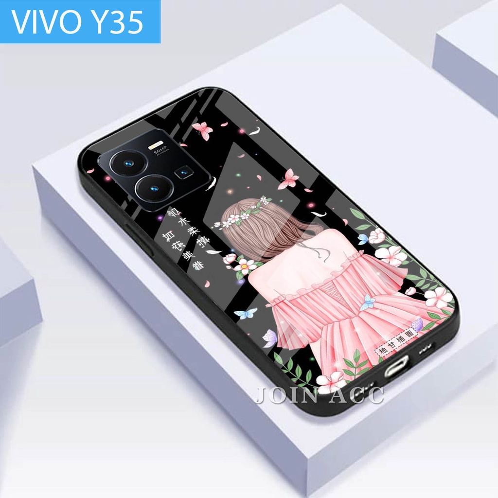 CASE NASIONAL - Case Vivo Y35 / Softcase Kaca Kilau Vivo Y35 / Casing Handphone Vivo Y35 / Case Vivo