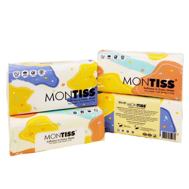 Tissue Kering Montiss 200 Sheets - 2ply