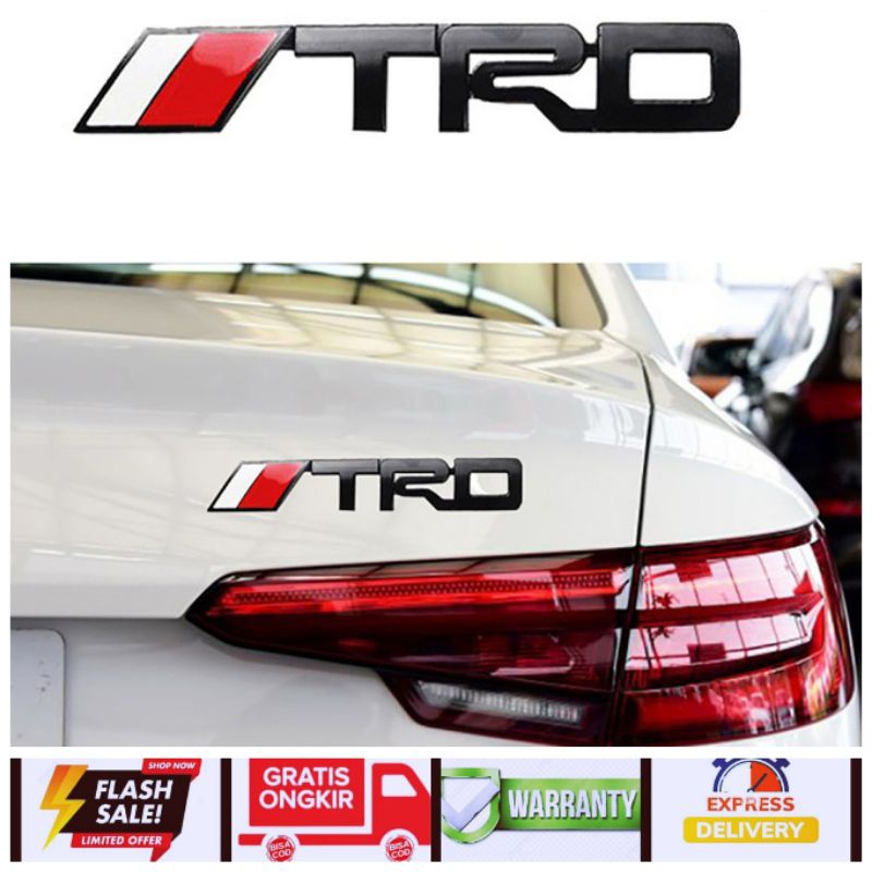 Emblem Mobil TRD Logo Stiker Toyota Bahan Metal Alloy