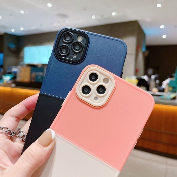 CASE TWO TONE REALME 5 PRO CANDY COLOUR 2 WARNA  SOFTCASE - GA