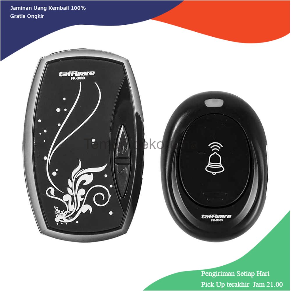 TD - SKL Taffware Bel Pintu Wireless Waterproof dengan EU Plug - FK-D009