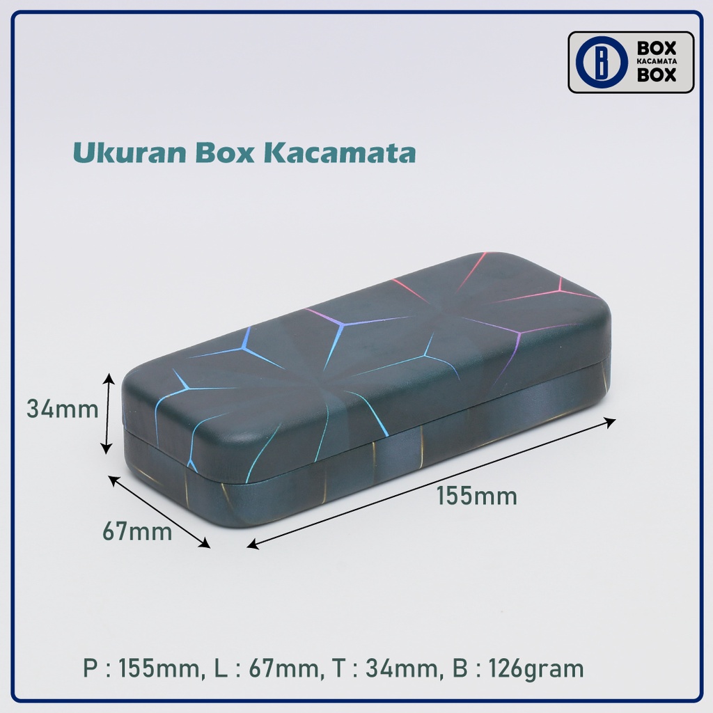 Tempat Kacamata / Box Hardcase Magnet Motif Abstrak Kotak kokoh Keren Muat Untuk Frame dan Sunglasses D5