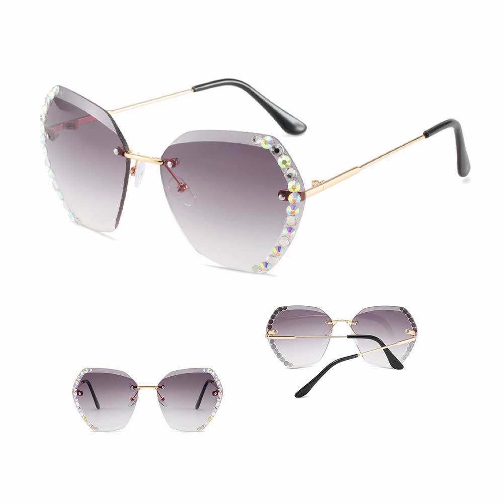 Kacamata UV400 [ Purple ] Anti Radiasi - Sunglasses Wanita Korea - HM8158
