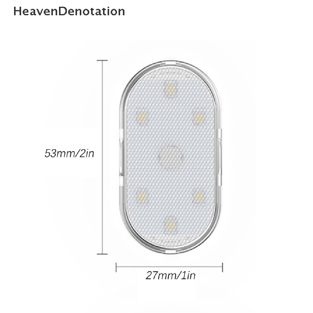 [HeavenDenotation] Lampu Led Mobil Saklar Sentuh Wireless Auto Interior Atap Membaca Lampu Portable HDV