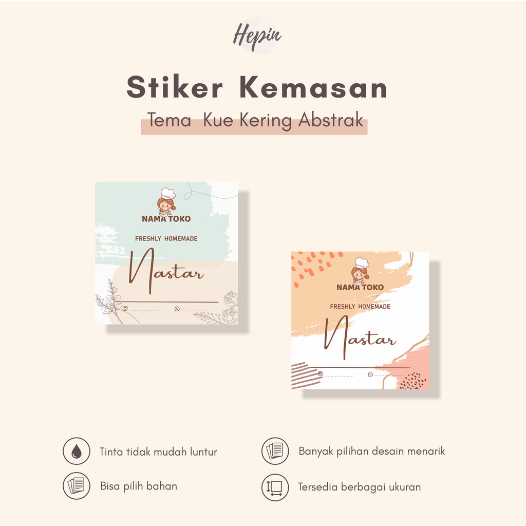 

cetak murah stiker label kue kering murah/tema ABSTRAK/stiker label nastar/putri salju/cookies/dll/murrah