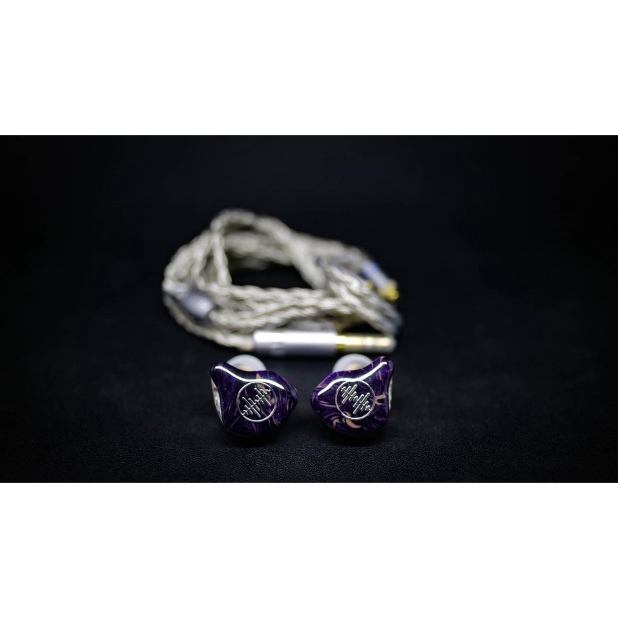 WAVE3HU WAVE 3HU IEM Flat In Ear Monitor Panggung Triple Driver Purple