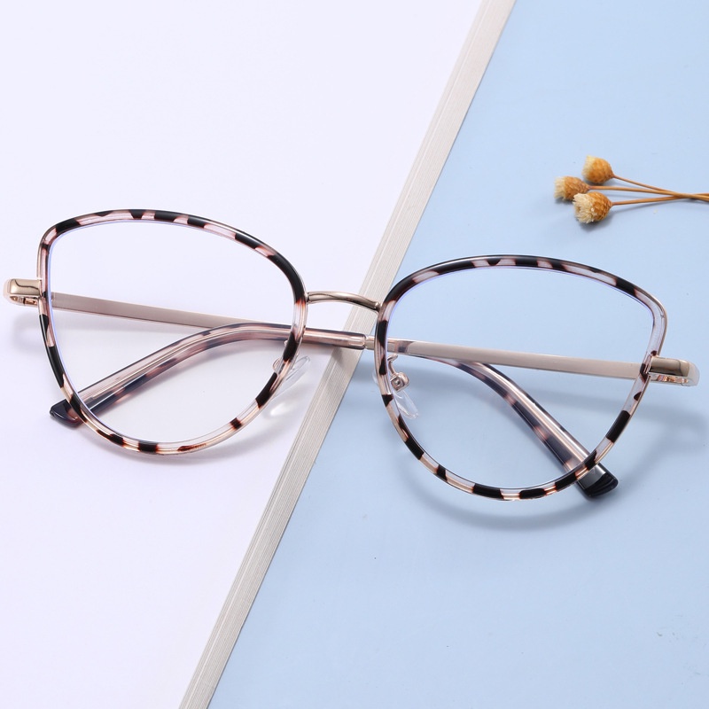 【NEW】Populer Kacamata Optik Wanita Modis Retro Blue Light Blocking Glasses