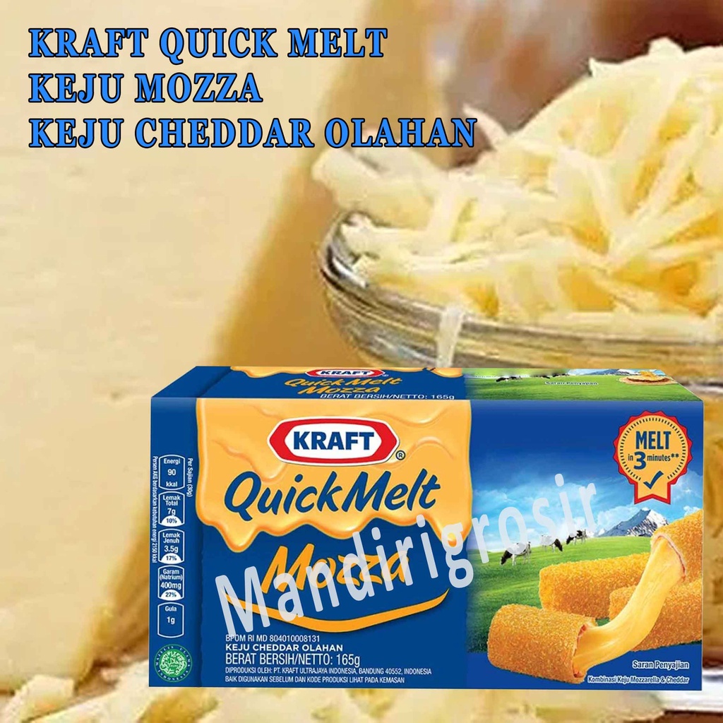 

Quick Melt* Kraft* Keju Cepat Leleh* 165g