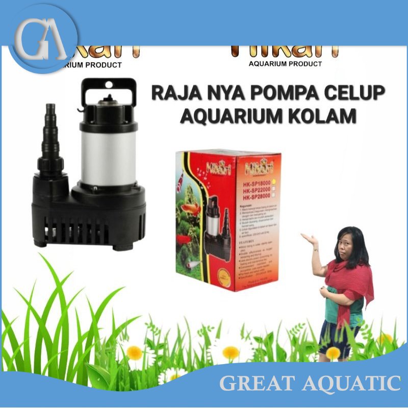 RAJA NYA POMPA CELUP HIKARI SP 18000 POMPA KOLAM BESAR AIR TERJUN
