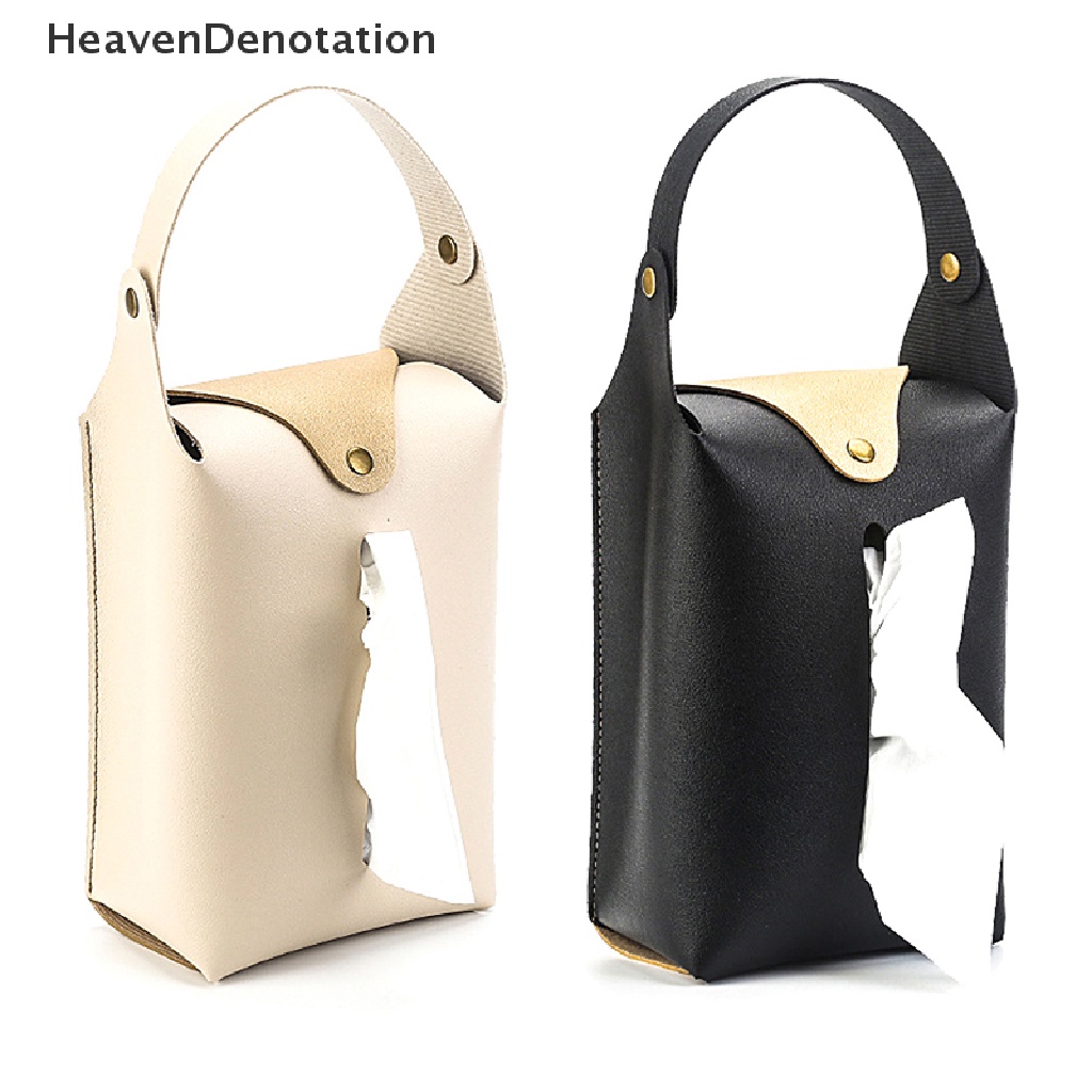 [HeavenDenotation] Tempat Tisu Headrest Mobil Bahan Kulit Kertas Handuk Storage Bag Vehicle Tissue Case HDV