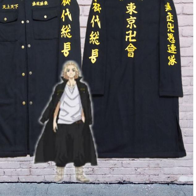 ❆ jubah anime tokyo revengers manji touman manjiro sano kancing ❅
