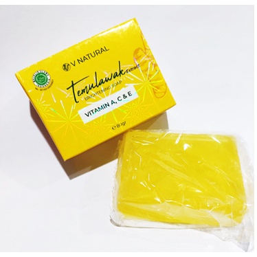 V Natural Brightening Soap / Sabun Batang Temulawak 80gr