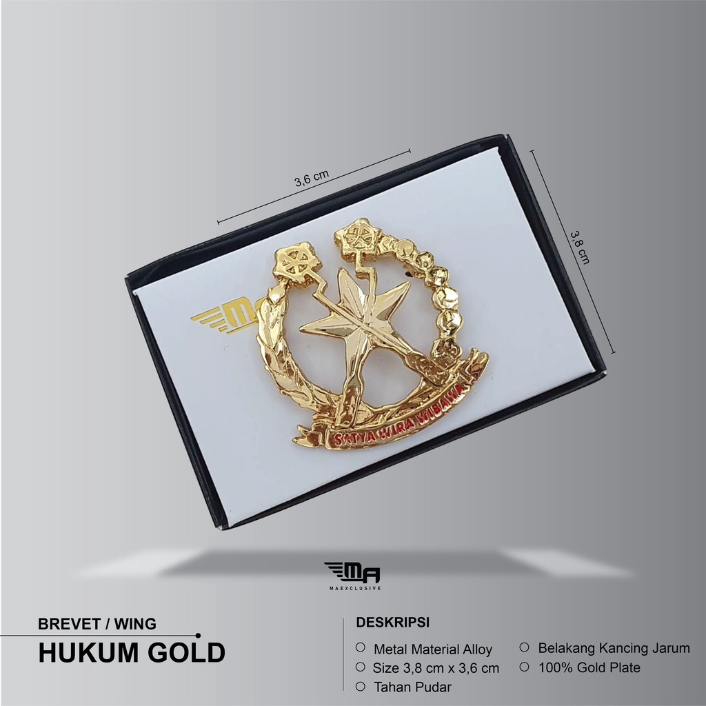 WING HUKUM PDH BRIVET BREVET PIN HUKUM