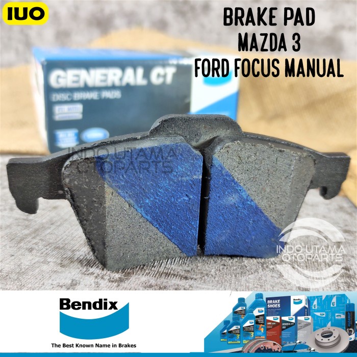 Kampas Rem Belakang Mazda 3 Ford Focus BENDIX Brake Pad DB 1665 GCT