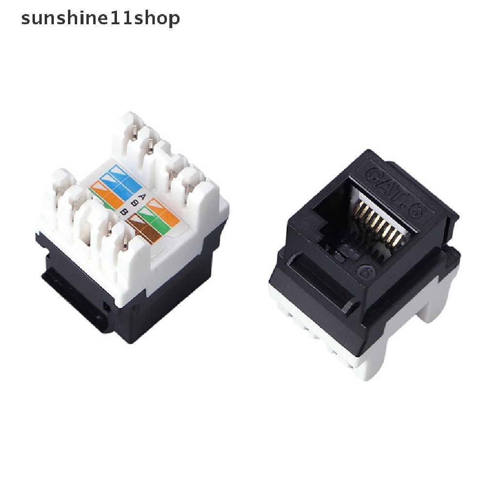 Sho CAT6 RJ45 Keystone Jack Female Coupler Insert Snap-in Connector Socket Adaptor Port Ethernet Wall Jack Punch Down Konektor Modul Keystone N