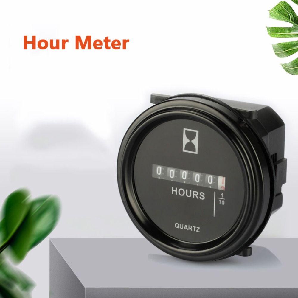 [Elegan] Jam Meter Marine Bulat Anti Air Mesin Moto Auto Car Gauge Timer Industri