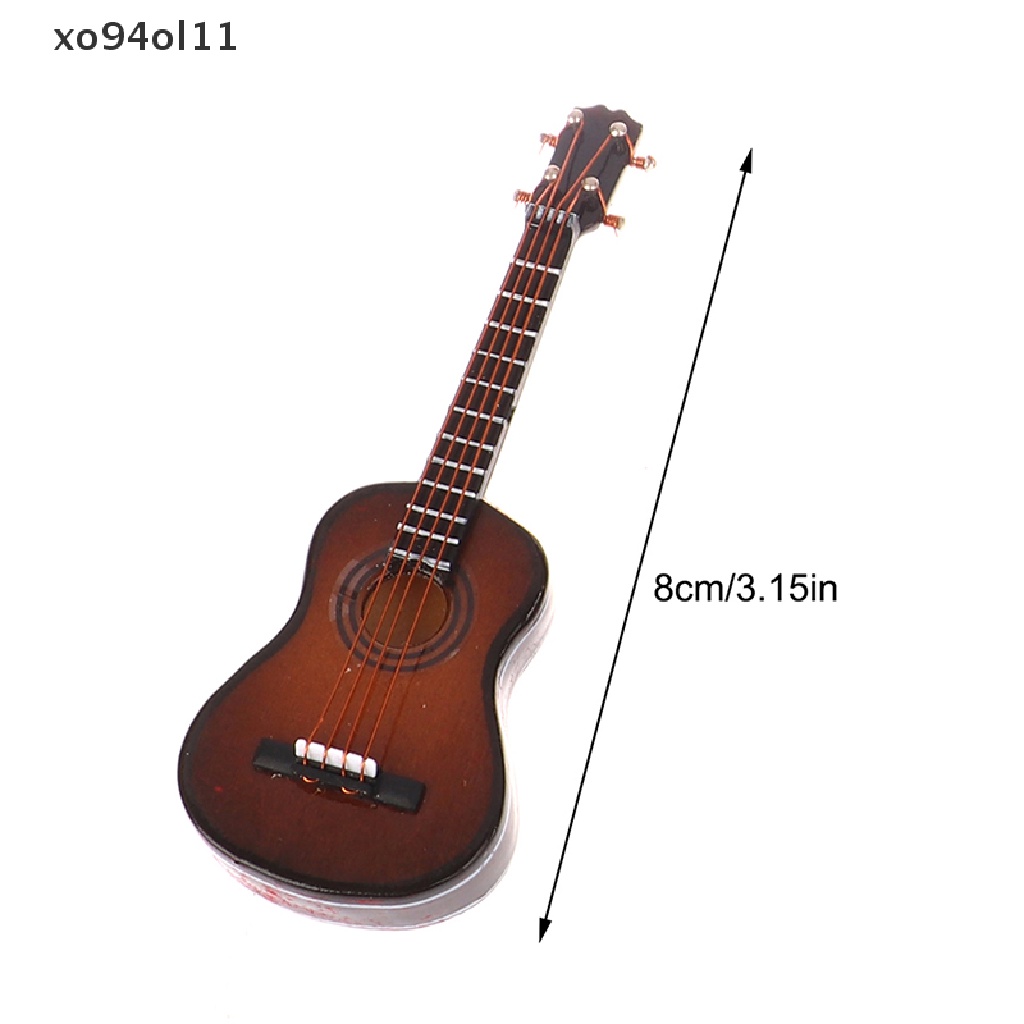 Replika Model Gitar Mini XO Miniatur Model Gitar Dengan Stand Dan Case Mini OL