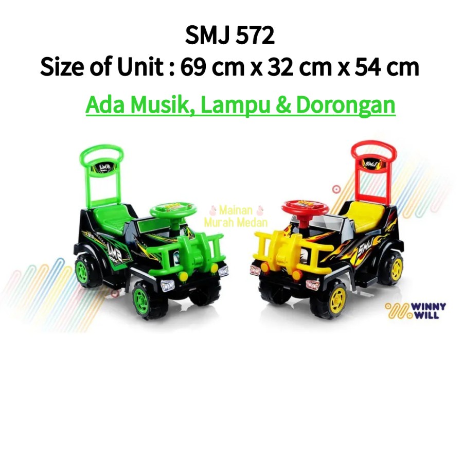 Mainan Murah Medan - Mainan Anak Mobilan Dorong Duduk Anak Kado Mobil Jeep Anak SHP SMJ572