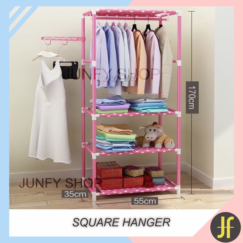 J648 Square hanger , rak baju persegi , rak persegi panjang divastore