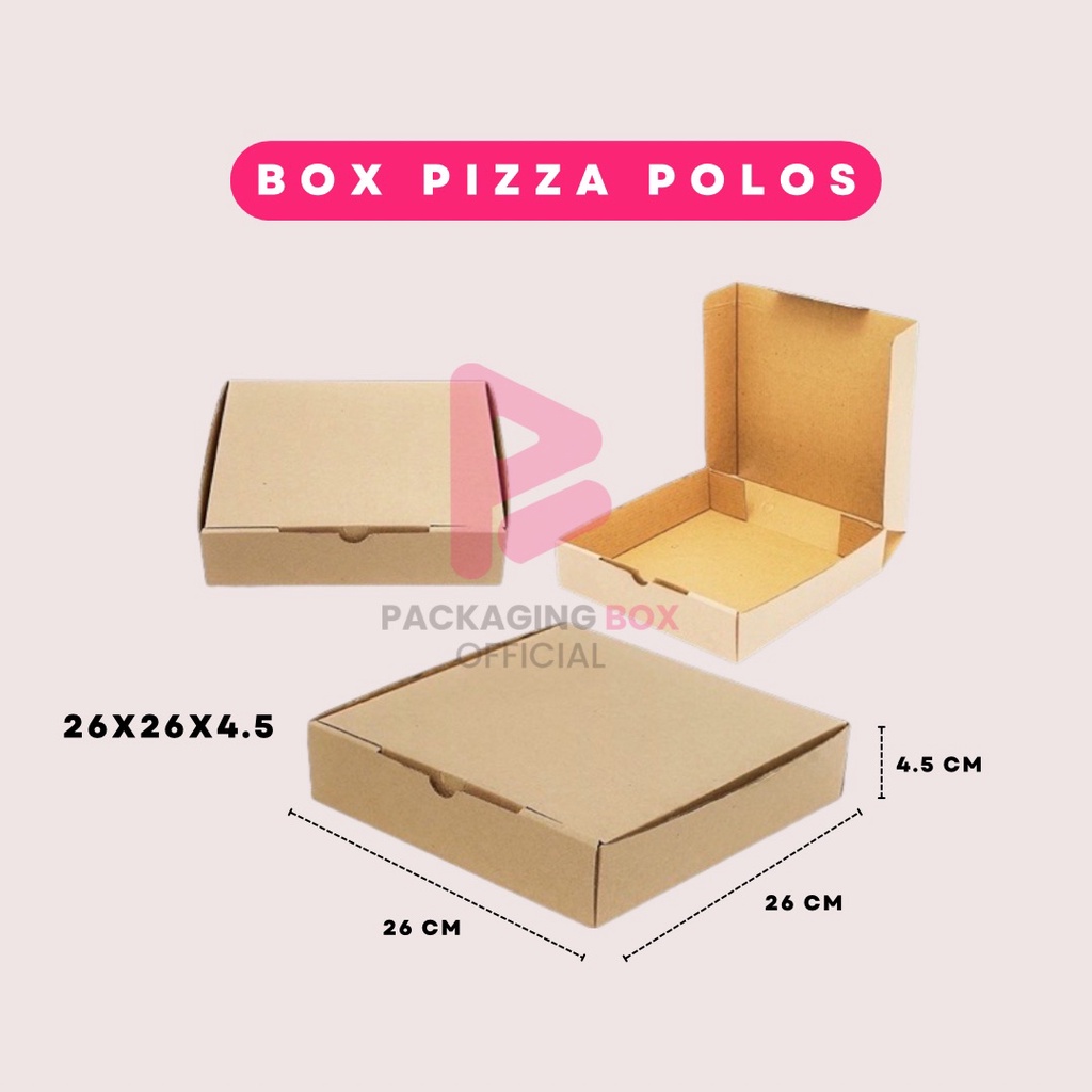 Box Pizza 26 Polos/Dus Pizza Ukuran 26x26x4,5 cm/Box Hampers/Box packing baju