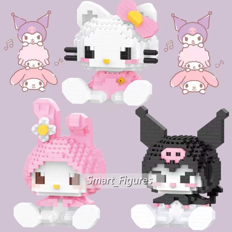 My Melody Building Blocks Kuromi Hello Kitty Sanrio Mainan Anak Perempuan Valentine Ulang Tahun Kekinian Dekorasi Puzzle