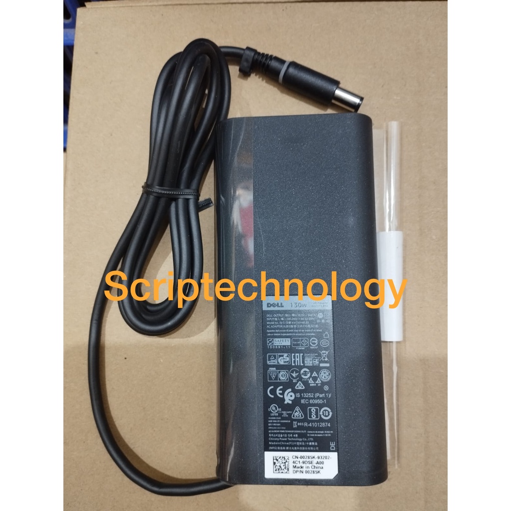 Adaptor Charger Dell 19.5v 6.67a 130w Oval Jarum Besar Jeck 7.4 X 5.0mm