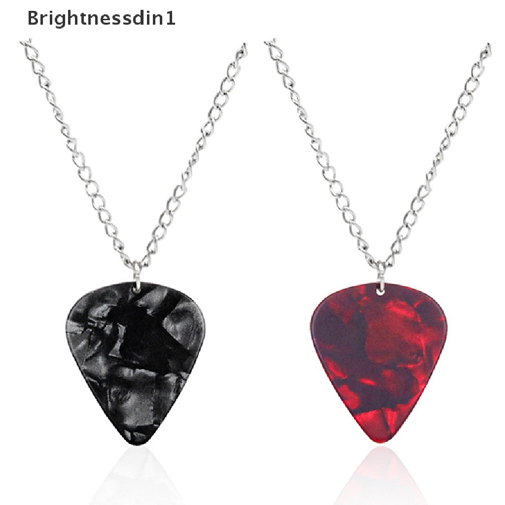 [Brightnessdin1] Tv Shows Stranger Things Heart Necklace Hellfire Club Eddie Munson Gitar Pick Liontin Kalung Untuk Teman Jahat Perhiasan Hadiah Butik