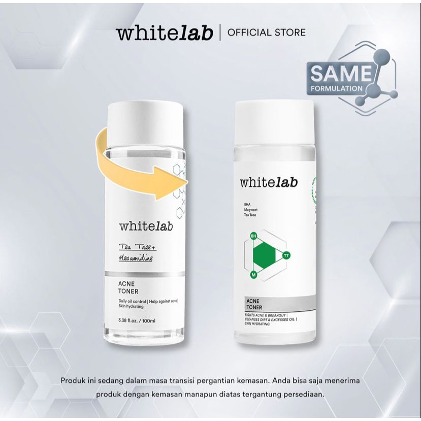 WHITELAB ACNE TONER - 100ML - TONER JERAWAT