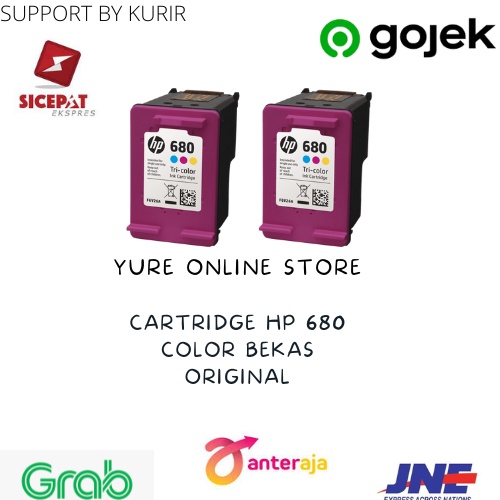 CARTRIDGE HP 680 COLOR BEKAS ORIGINAL