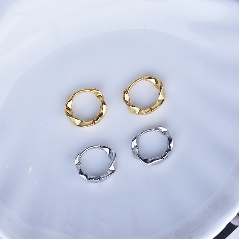 Anting Bulat Wanita Hias Kristal