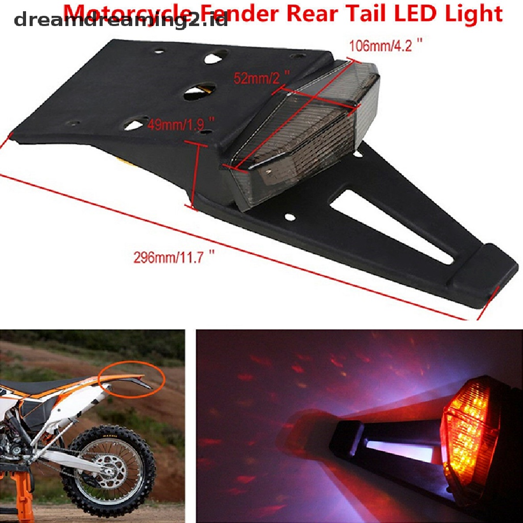 (dream) Lampu Stop Rem LED Spakbor Belakang Ekor Motor Untuk CRF KTM EXC Wrf250 400 450.