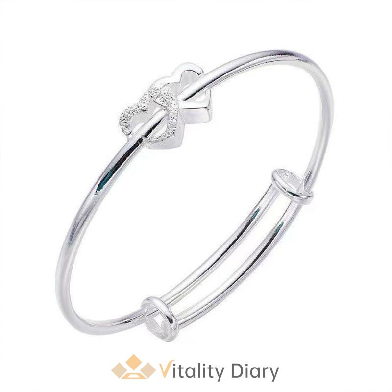 【COD❤️】Gelang cinta Korea Gelang ganda dorong-tarik disesuaikan desain Aksesoris Fashion Bangle-VDY