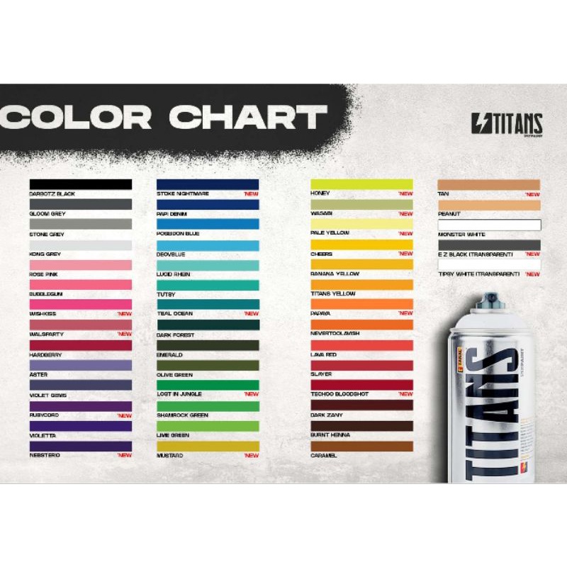 TITANS spray paint grafiti Cat Semprot 300ml