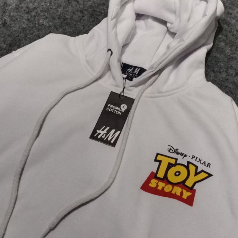 HOODIE H&amp;M TOY STORY WHITE FULL TAG LABEL CASUAL HYPE