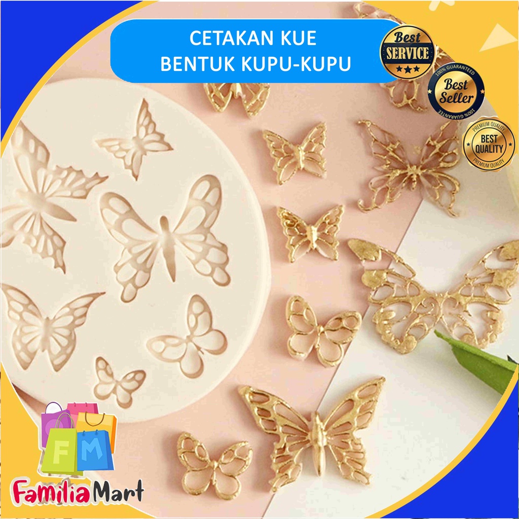 Cetakan Kue Fondant / Cokelat / Permen Bentuk Kupu-Kupu