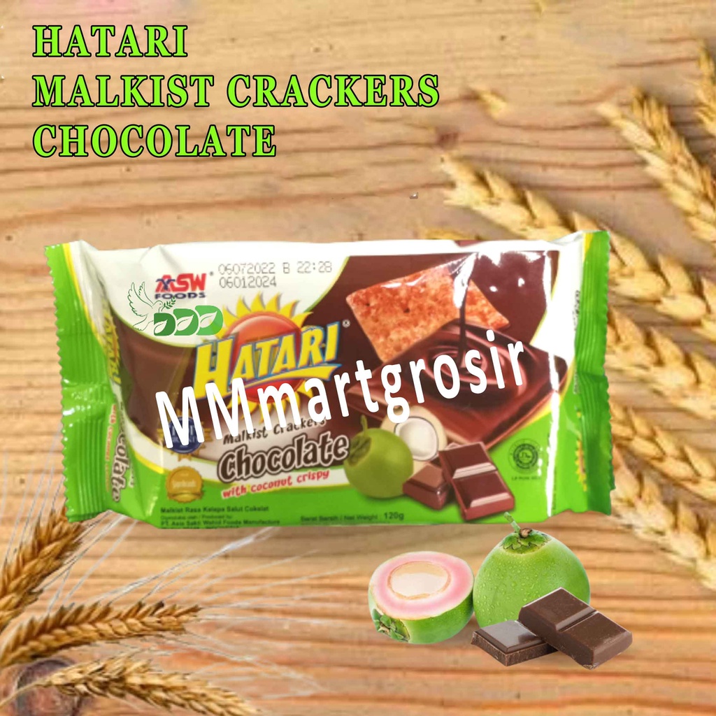 HATARI MALKIST CRACKERS CHOCOLATE WITH COCONUT CRISPY 120g