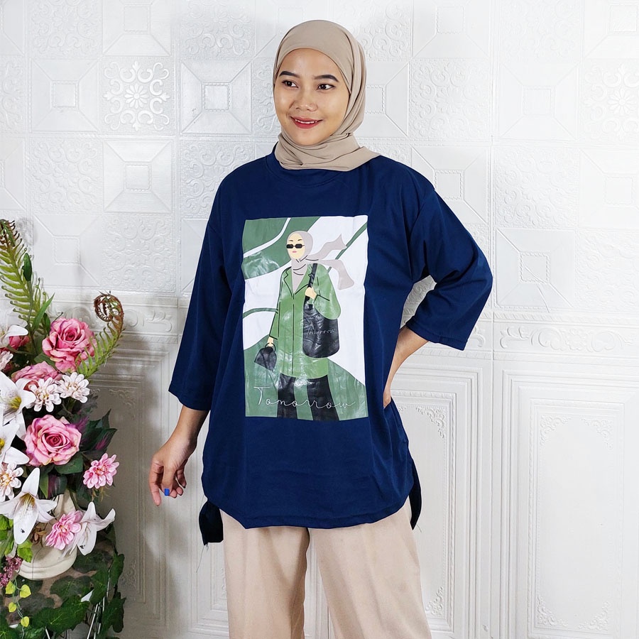 TOMORROW ATASAN TUNIK OVERSIZE WANITA GL FASHION