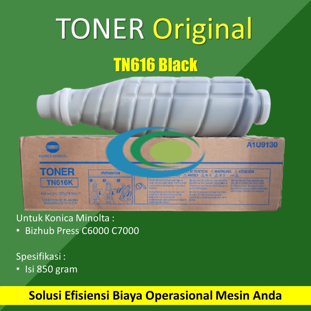 Toner TN616 Black Konica Minolta Bizhub Press C6000/C7000