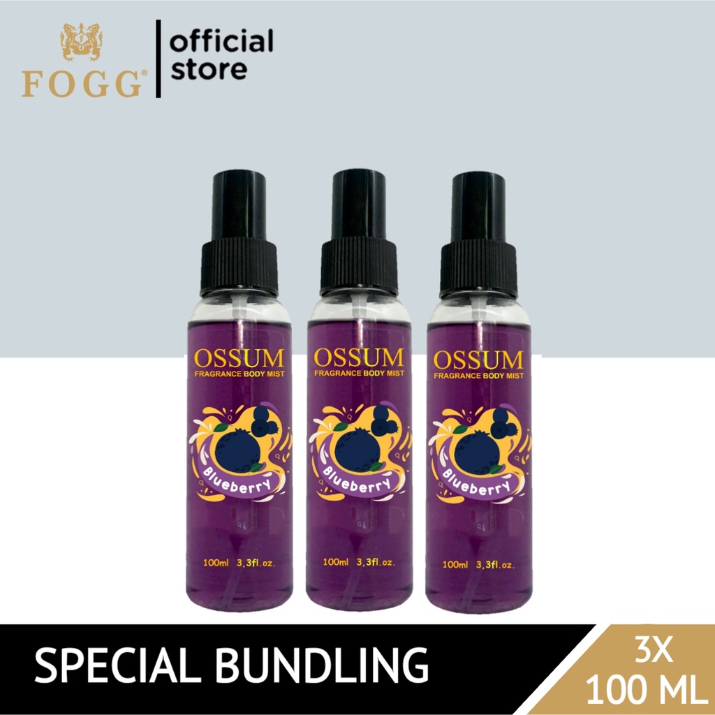 TRIPLE PACK - OSSUM Bodymist BLUEBERRY 100mL