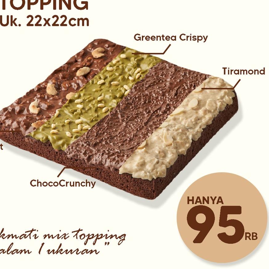 

℗ Mbun Brownies Panggang Mix Topping Ukr 22x22 | Brownies Panggang | Brownies Melted | Fudgy Brownies | Coklat | Keju | Makanan Ringan ☃