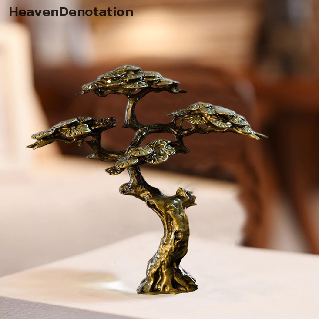 [HeavenDenotation] Patung Miniatur Pinus Mini Welcome Dekorasi Pohon Tembaga Untuk Patung Pohon HDV