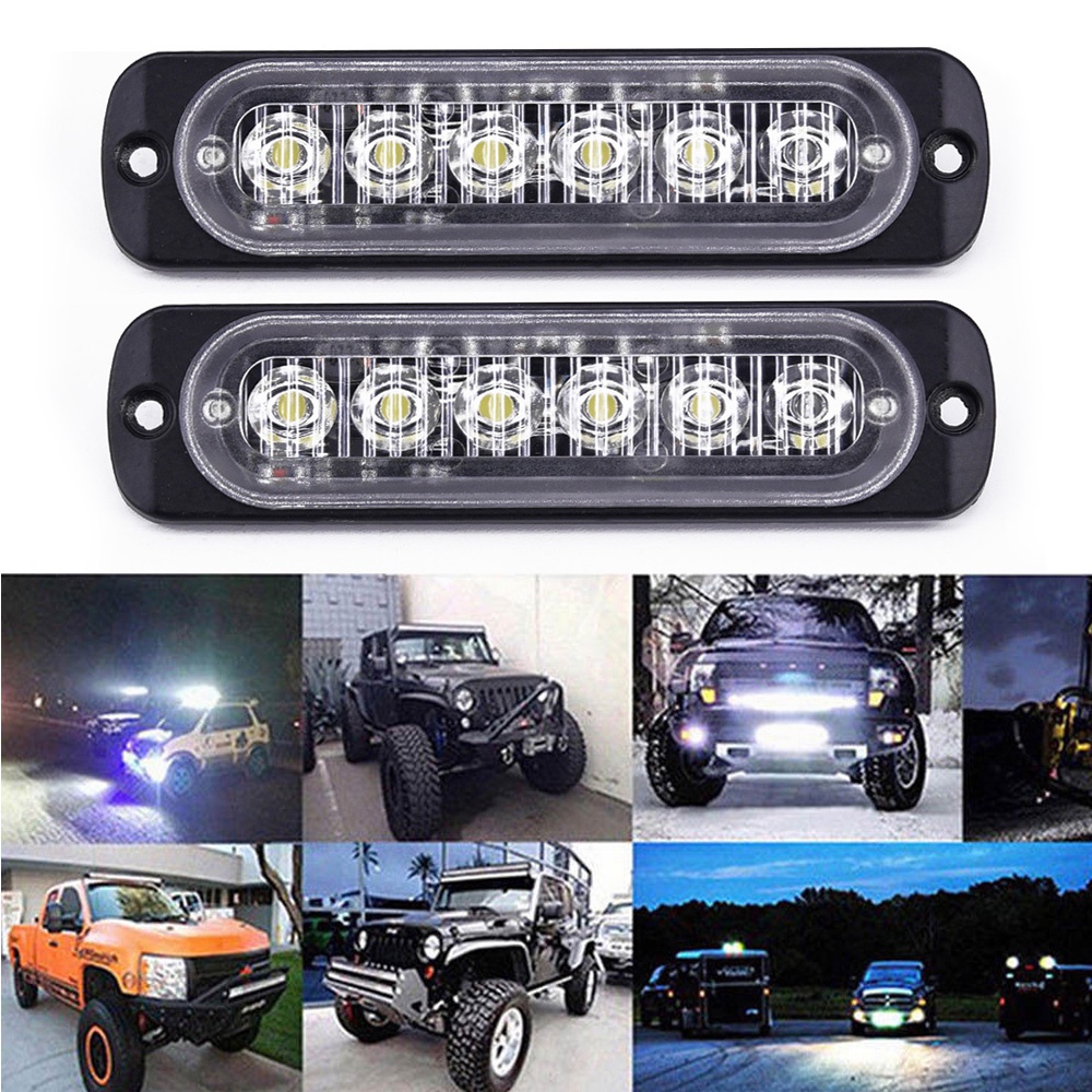 1pcs 6LED flash Mobil Truk 12V/24V flash Darurat Motor Peringatan flash Penanda Samping Lampu LED