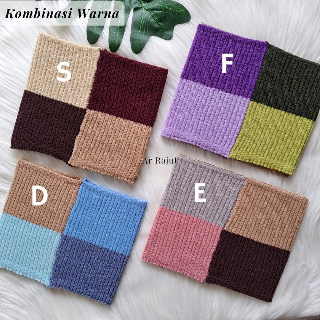 Ciput Rajut 4 Warna Premium 4 in 1/ INNER BANDANA HIJAB ANTI MELAR