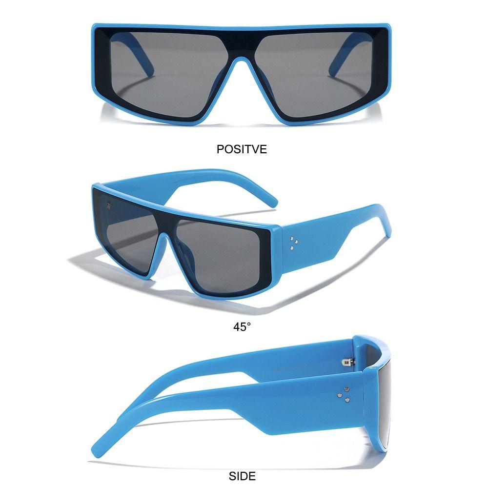 Lily Kacamata Hitam One-piece Windproof Cycling Oversized Y2K Sun Glasses