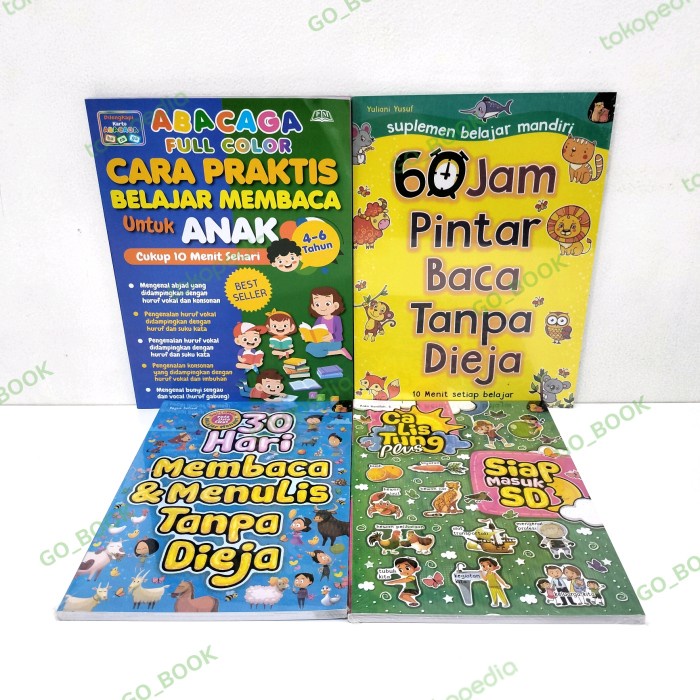 

Paket 4 Buku Abacaga - 60 Jam - 30 Hari - Calistung Plus